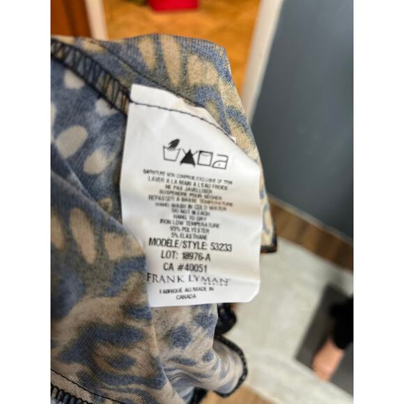 Frank Lyman GORGEOUS Mixed Media Animal Print Open Cardigan Glam Quiet Luxury 8m - Picture 6 of 6